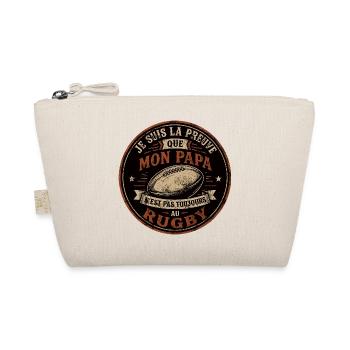 Preuve que mon papa rugby, papa rugbyman, rugby - Trousse biologique - nature - Devant