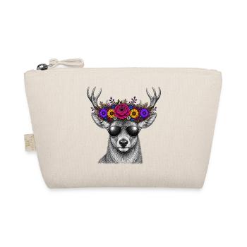 Deer with flower crown and sunglasses - Organic Pouch - nature - Front