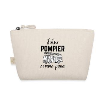 Futur pompier comme papa Cadeau Garçon et Bébé - Trousse biologique - nature - Devant