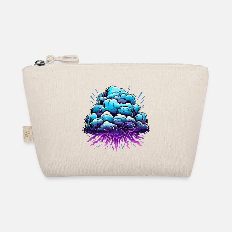 Blauer Wolkenknall Neon Burst Bio-Täschchen