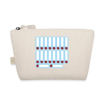DIY Schulaufkleber Marienkäfer - 18 er Set - blau - Bio-Täschchen - Natur - Vorne