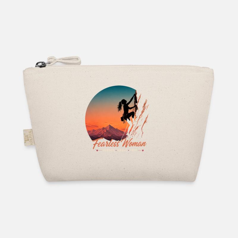 Fearless Woman Climbs – Strong, Brave, Free Organic Pouch