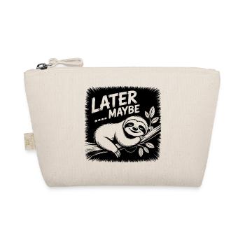 Funny sloth - maybe later - Organic Pouch - nature - Front
