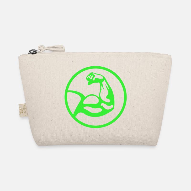 Biceps – Green silhouette Organic Pouch