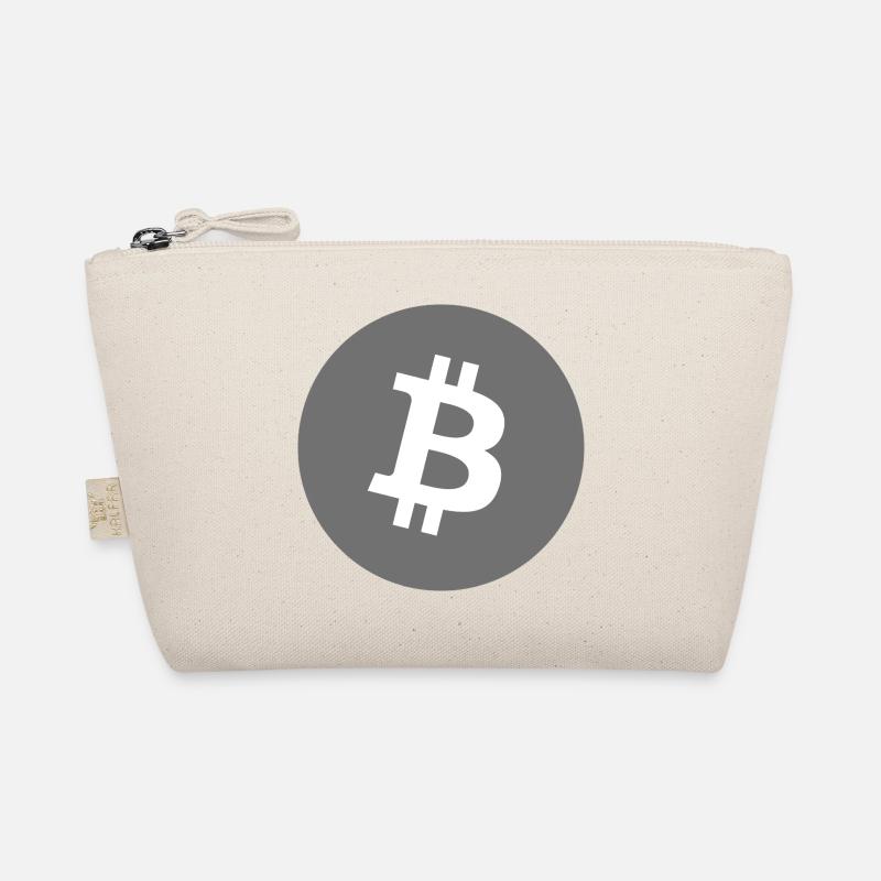 Bitcoin Core Symbol Grau Kreis - Bio-Täschchen - Natur