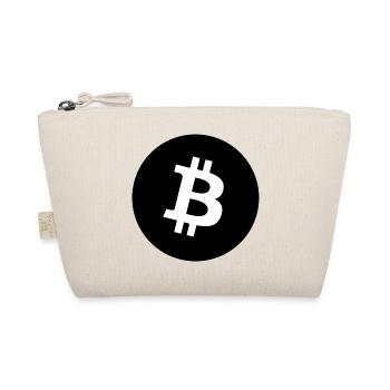 Bitcoin Symbol Kontrast Grafik - Bio-Täschchen - Natur - Vorne