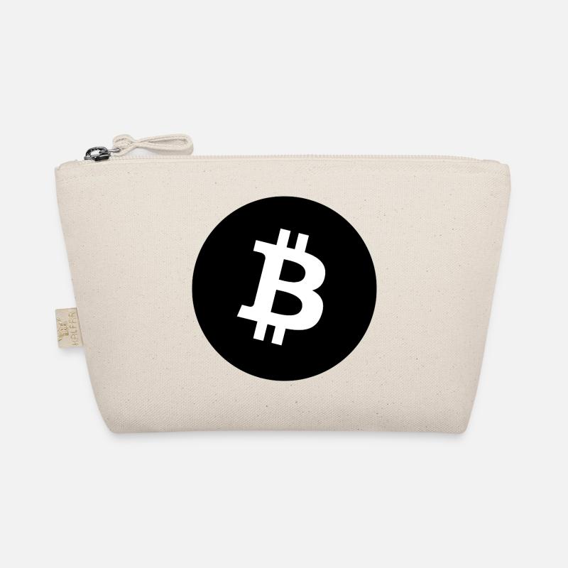 Bitcoin Symbol Kontrast Grafik - Bio-Täschchen - Natur