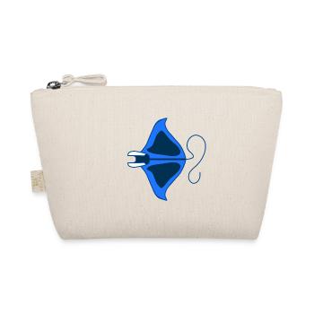 Manta Linear Blue Stylized - Organic Pouch - nature - Front