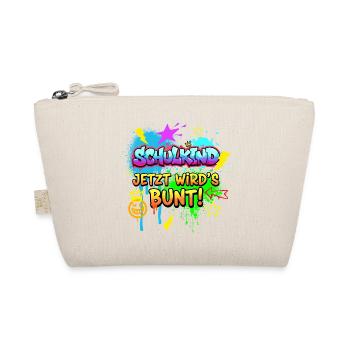 Schulkind Jetzt wird's bunt! - Graffiti Design - Bio-Täschchen - Natur - Vorne
