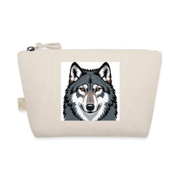 Wolf Illustrative Portrait - Organic Pouch - nature - Front