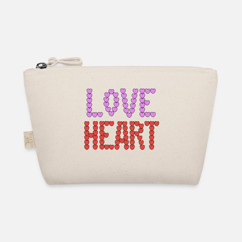 Love Heart-Typografie Bio-Täschchen