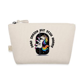 Rainbow unicorn at the pole Horny although dead in the inside - Organic Pouch - nature - Front