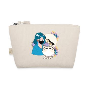 Anime Girl and Shiba Inu with Prosthetic - Organic Pouch - nature - Front