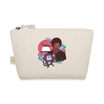 Anime Boy and Soccer Monkey with Prosthetic - Organic Pouch - nature - Front