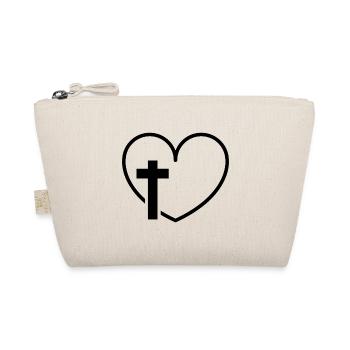 Cross Heart - Organic Pouch - nature - Front