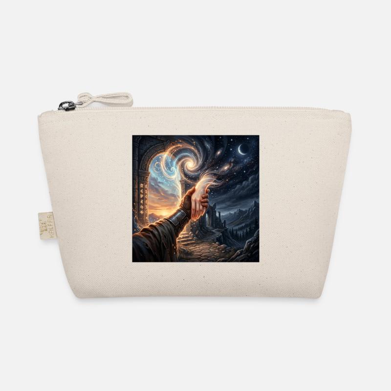 Celestial Handshake - Fantasy Portal Art Organic Pouch