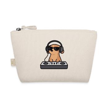Niedlicher Hund als DJ am Mischpult Geschenk - Bio-Täschchen - Natur - Vorne