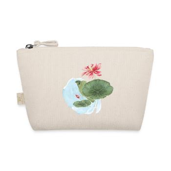 Water Lily Watercolor Blossom Magic - Organic Pouch - nature - Front