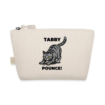 Tiger Cat Tabby Pounce Feline Hunting - Organic Pouch - nature - Front