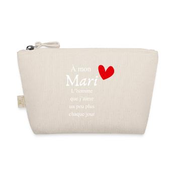 À mon mari chéri l’homme que j’aime idée cadeau - Trousse biologique - nature - Devant