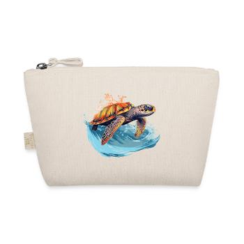 Wild sea turtle in wave - Organic Pouch - nature - Front