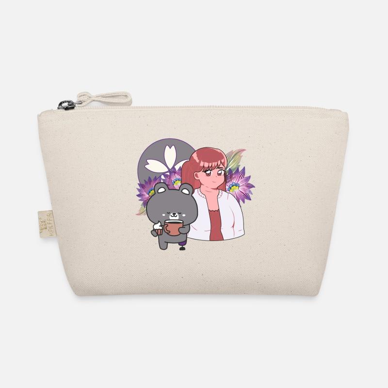 Cozy Coffee & Cute Bear with Prosthetic Leg Organic Pouch