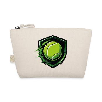 Tennis-Schild im Dynamik-Stil - Bio-Täschchen - Natur - Vorne