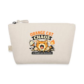 Orange Katze Cat Comic Funny Vintage - Bio-Täschchen - Natur - Vorne