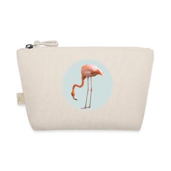 Pastel flamingo in a circle - Organic Pouch - nature - Front