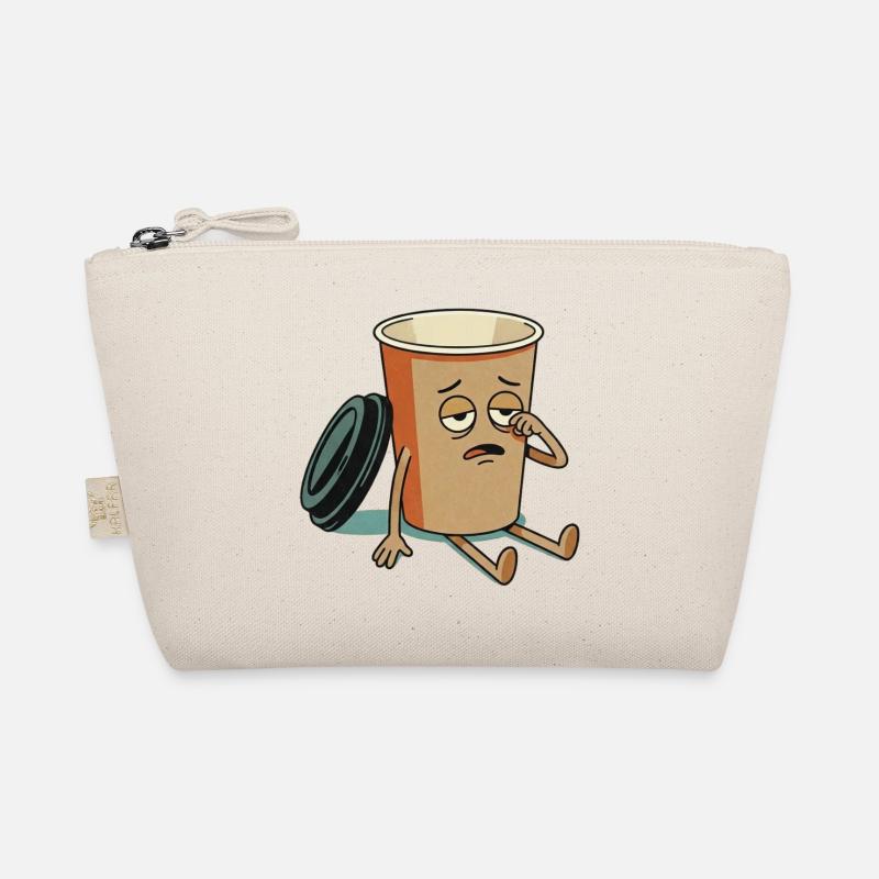 Exhausted Coffee Cup Figure Organic Pouch