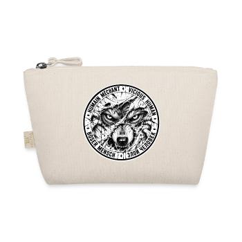 Loup Humain Méchant badge noir - Trousse biologique - nature - Devant