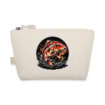 Red White Koi Splash Art Design - Organic Pouch - nature - Front