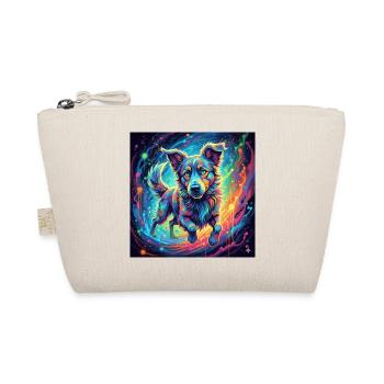 Un chien néon dans un tourbillon de couleurs - Trousse biologique - nature - Devant