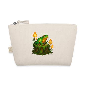 Leuchtender Wald Frosch Pilze Fantasy Natur Motiv - Bio-Täschchen - Natur - Vorne