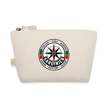 Sardinia compass rose minimalist travel tee - Bio-Täschchen - Natur - Vorne