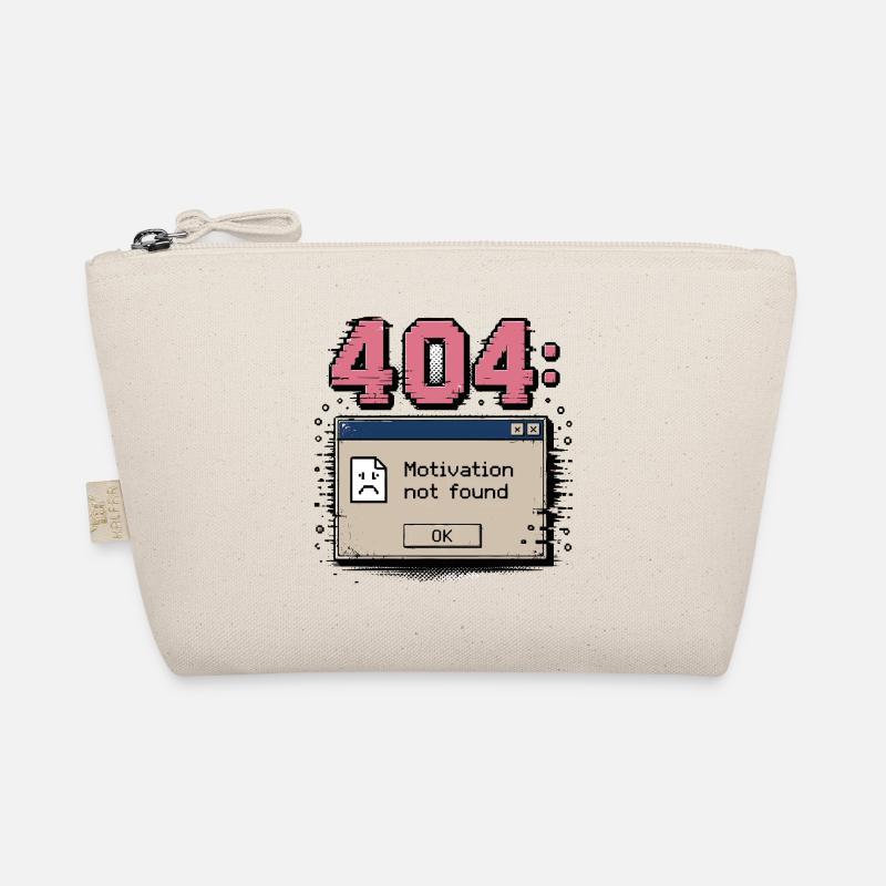 Retro 404 Error Motivation Not Found Vintage Humor Organic Pouch