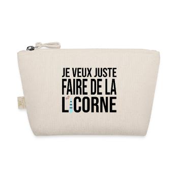 faire de la licorne / cadeau humour licorne  - Trousse biologique - nature - Devant