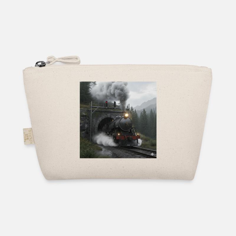 Train à vapeur à travers la forêt au tunnel Trousse biologique