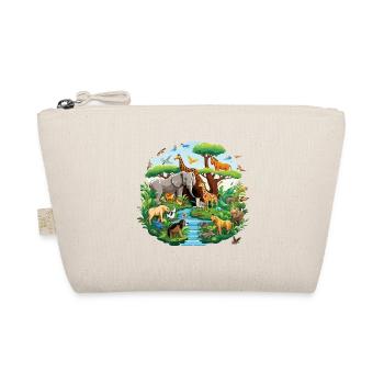 Jungle panorama of wildlife - Organic Pouch - nature - Front