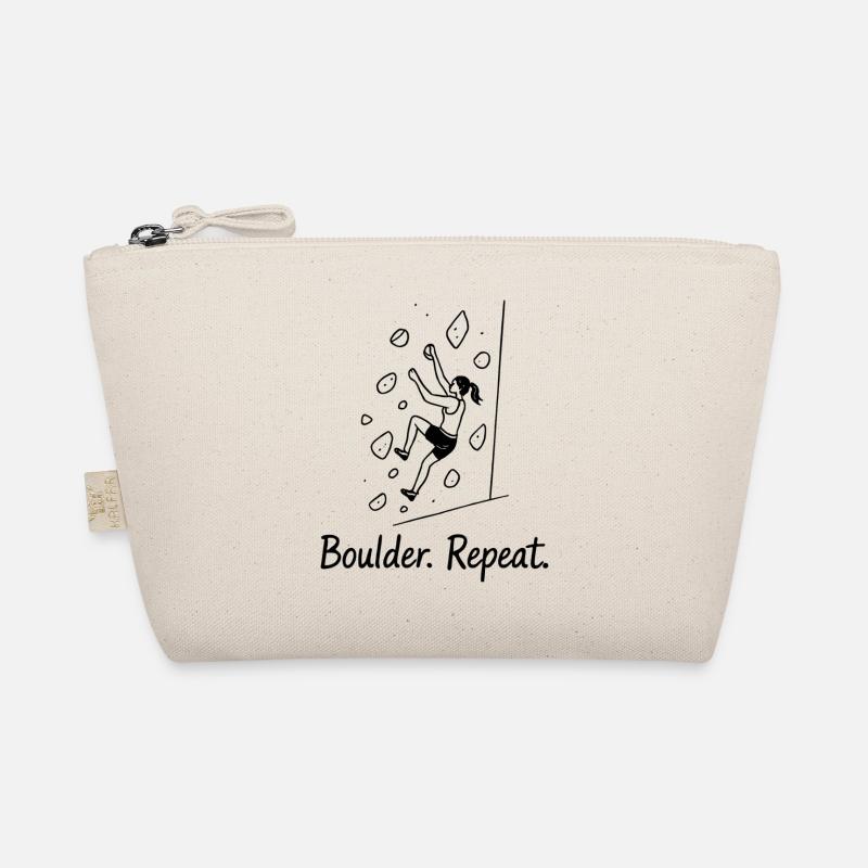 Minimalist Bouldering Line Art Women's Shirt Organic Pouch