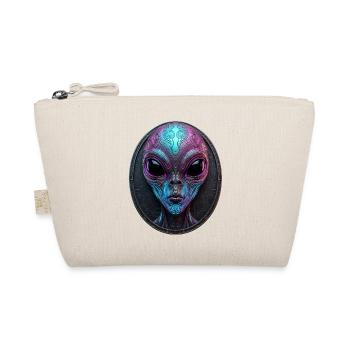 Neon Alien Medallion Sci-Fi Art - Bio-Täschchen - Natur - Vorne