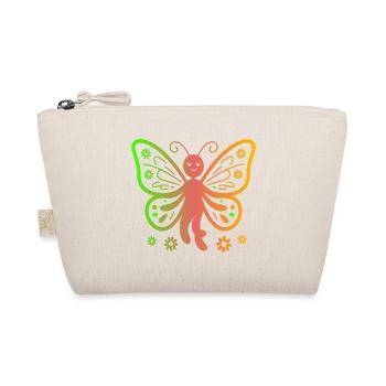 Regenbogen Schmetterling Magie - Bio-Täschchen - Natur - Vorne