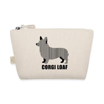 Corgi Loaf – Minimalist linear silhouette Hund - Bio-Täschchen - Natur - Vorne