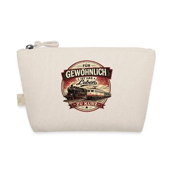 Vintage Eisenbahn Lok Lokomotive Modellbau Spruch  - Bio-Täschchen - Natur - Vorne
