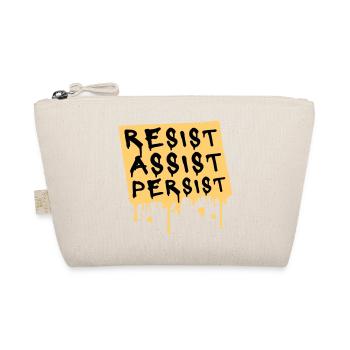 Resist Assist Persist Aktivismus Motivation Logo - Bio-Täschchen - Natur - Vorne