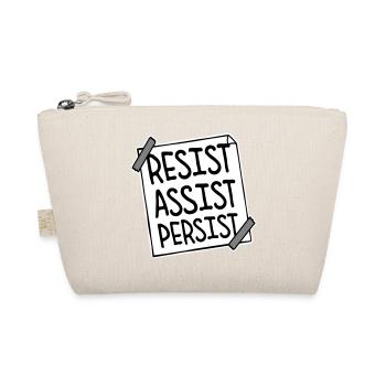 Resist Assist Persist Aktivismus Motivation Logo - Bio-Täschchen - Natur - Vorne