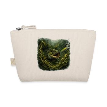 Hecht-Hinterhalt-Räuberfisch-Design - Bio-Täschchen - Natur - Vorne