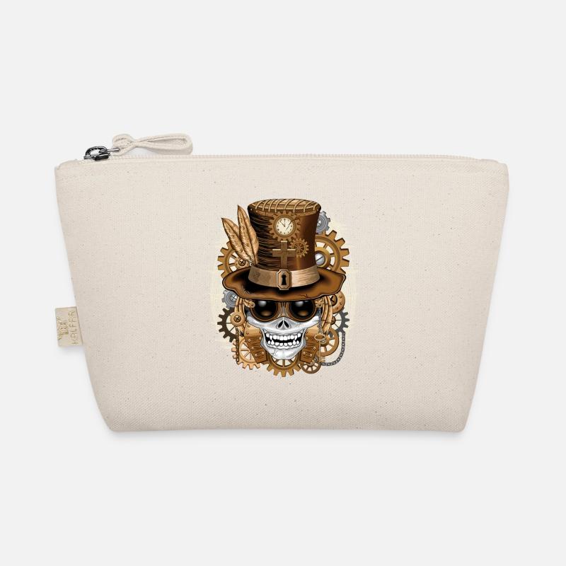 Skull Steampunk Voodoo - Bio-Täschchen - Natur