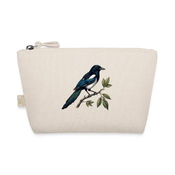 Magpie "Pica pica" — ornithological engraving - Organic Pouch - nature - Front