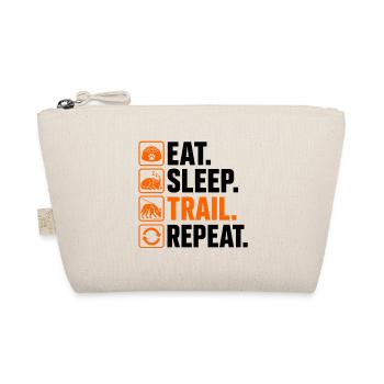 Eat Sleep Trail Repeat – Mantrailing Hund - Bio-Täschchen - Natur - Vorne